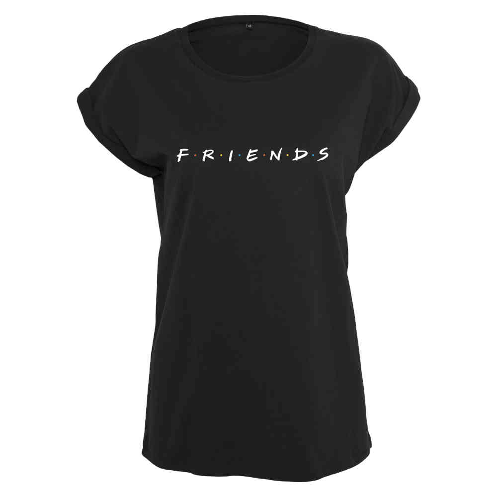 Merchcode Friends - Friends Logo Dames Tshirt - Zwart